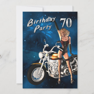 70e fête d'anniversaire Invitation