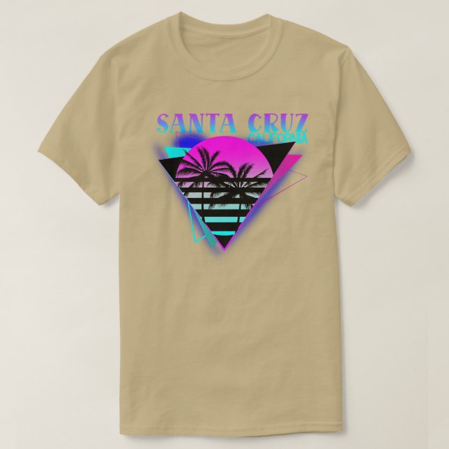 70er 80er in California City Santa Cruz  T-Shirt (Design vorne)