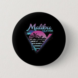 70er 80er In Kalifornien Stadt Malibu Surfen Button