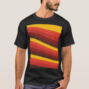 70er 80er Retro-Farbpalette Blau T-Shirt