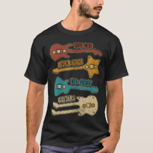 70er 80er Rockband-Outfit Gitarre Kassettenrekorde T-Shirt