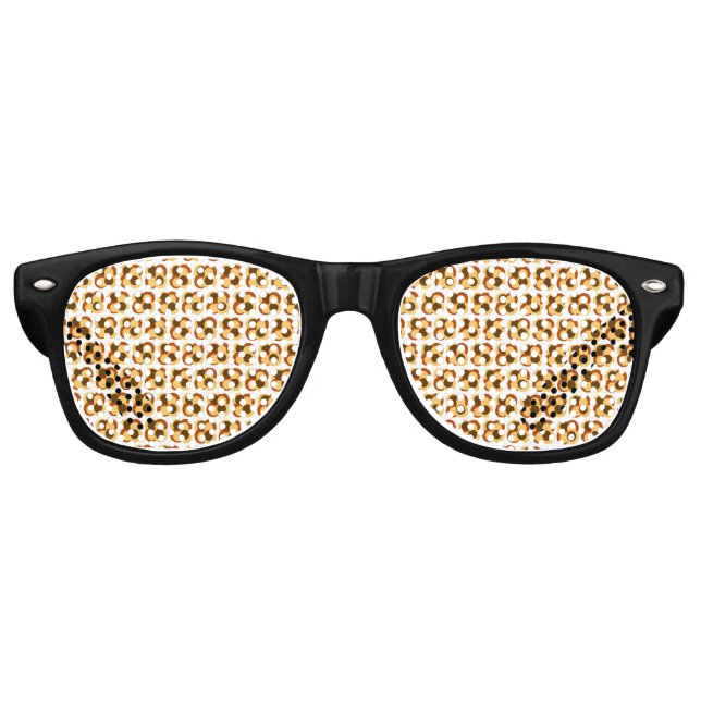 70er Abstrakte geometrische Rundformen Partybrille (Vorderseite)