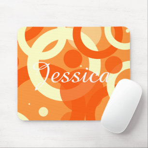 70er Ästhetik Orange Swirl Mousepad