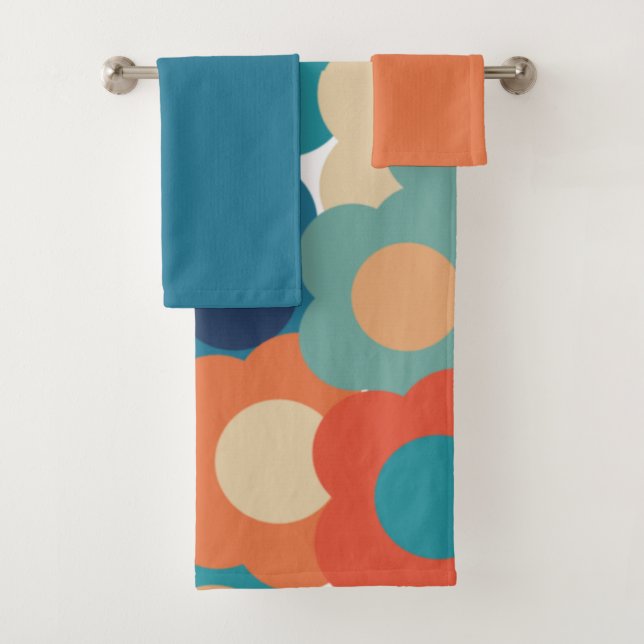 70er Blume Badetuch Set (Insitu)