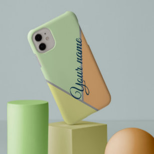 70er Color block Sage green Dreiecke Individuelle  Case-Mate iPhone Hülle
