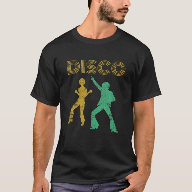 70er Disco Dancers Retro 60er Party Club T-Shirt (Vorderseite)