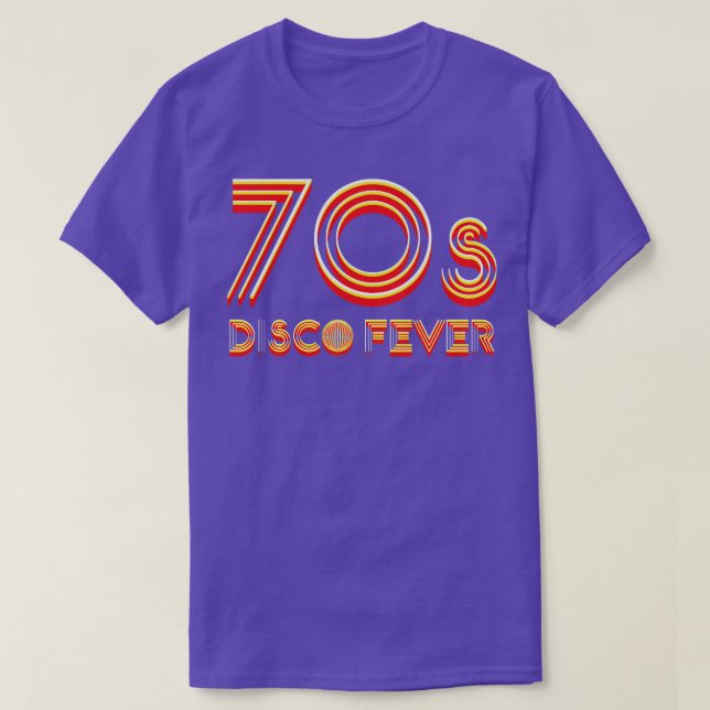 70er Disco Fieber T-Shirt (Design vorne)