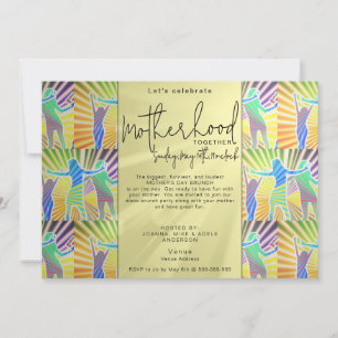70er Disco Retro Script Muttertag Abendessen Brunc Einladung