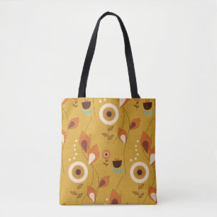 70er Floral Mustard Tasche