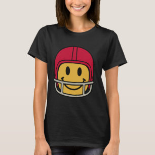 70er Football Gelbes Lächeln Gesicht lächelnd glüc T-Shirt