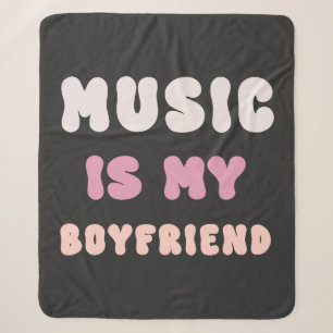 70er Groovy Typografie - Musik ist mein Freund Sherpadecke