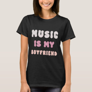 70er Groovy Typografie - Musik ist mein Freund T-Shirt