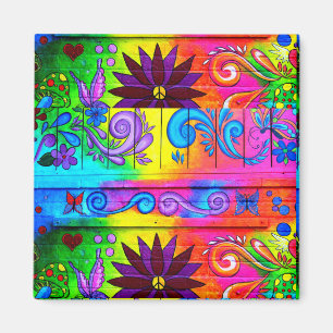 70er Hippie-Magnet Magnet
