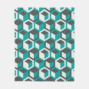 70er inspiriert abstrakte geometrisch geometrisch fleecedecke