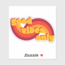 70er Inspirierte Gutes Vibes Sticker