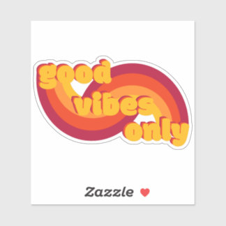 70er Inspirierte Gutes Vibes Sticker