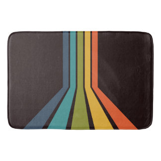 70er Jahre Groovy Retro Farbige Muster Badematte