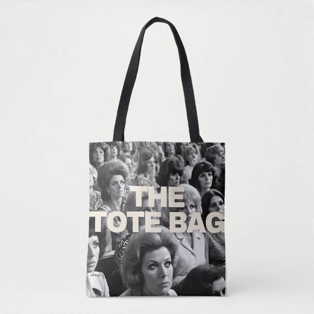 70er Jahre Publikum in Schwarz & Weiß Tasche (Vorderseite)