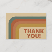 70er Jahre Retro DANK YOU Business Card