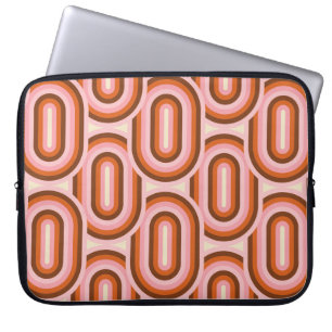 70er Jahre Retro Nahtloses Muster. 60er und 70er Ä Laptopschutzhülle