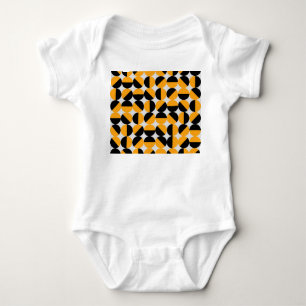 70er Jahre Stil, geometrische Halbkreise. Baby Strampler