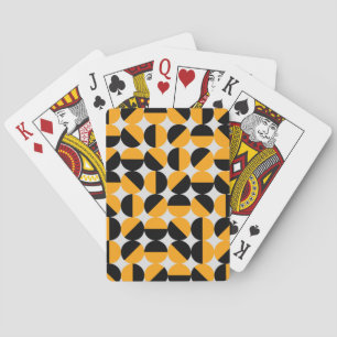 70er Jahre Stil, geometrische Halbkreise. Spielkarten