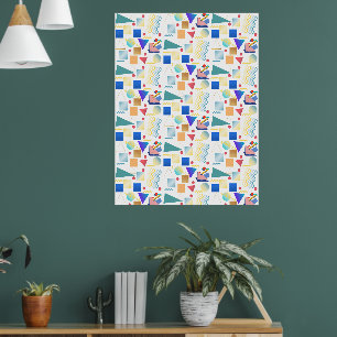 70er Jahre vintage farbenfrohes geometrisches Must Poster