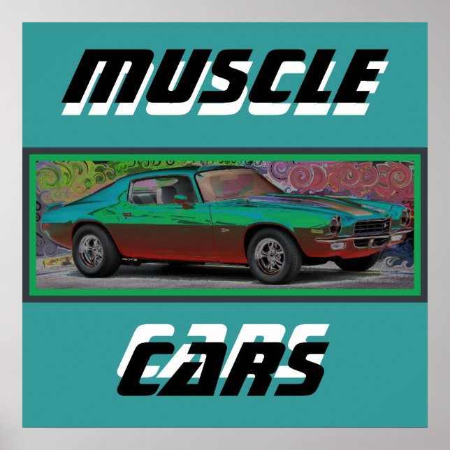 70er Muscle Car Poster (Vorne)