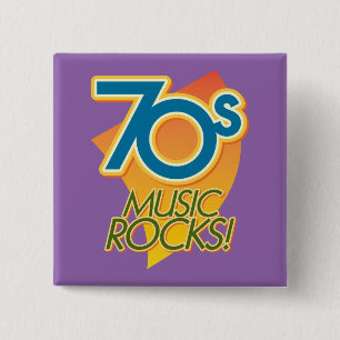 70er Music Rocks! Button