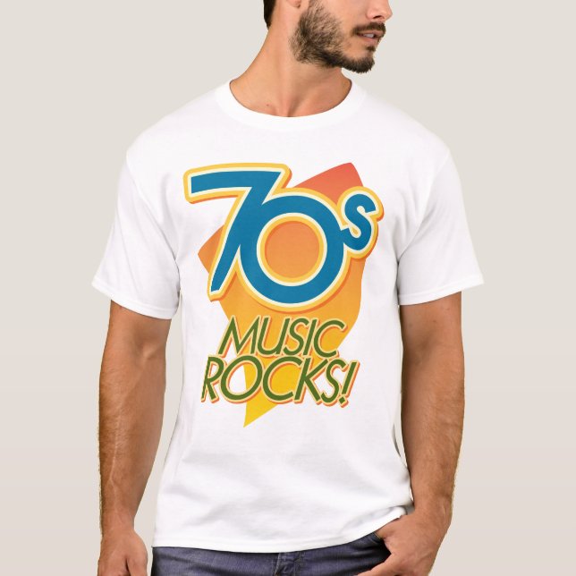 70er Music Rocks! T-Shirt (Vorderseite)