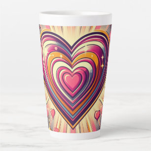 70er Pop art heart/Valentinische Tasse
