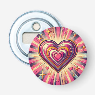 70er Pop Art Herzstück/Valentine Flaschenöffner