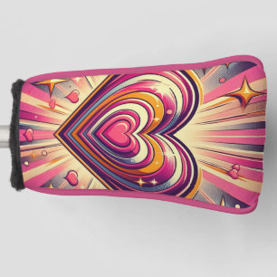 70er Pop Art Herzstück/Valentine Golf Headcover