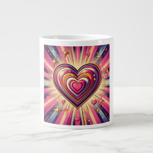 70er Pop Art Herzstück/Valentine Jumbo-Tasse