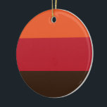 70er Retro 3 Streifen Vintages Farbmuster Keramik Ornament<br><div class="desc">70er Retro Three Stripe Vintag Color Pattern Globe Trotters ist auf die Idiosynkratie von überall auf der Welt spezialisiert. Hier finden Sie einzigartige Grußkarten,  Postkarten,  Poster,  Mousepads und mehr.</div>