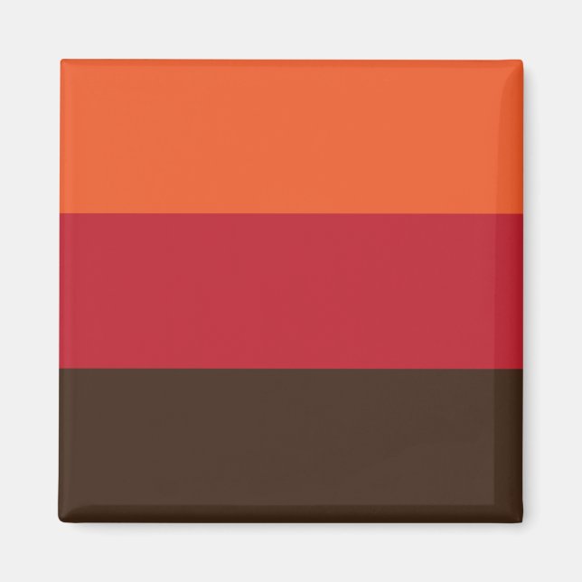 70er Retro 3 Streifen Vintages Farbmuster Magnet (Vorne)