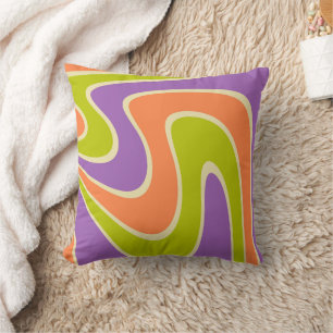 70er Retro Abstrakt Lava Design Kissen
