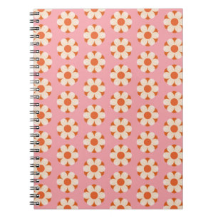 70er Retro Blume Power Muster Background Retro, 70 Notizblock