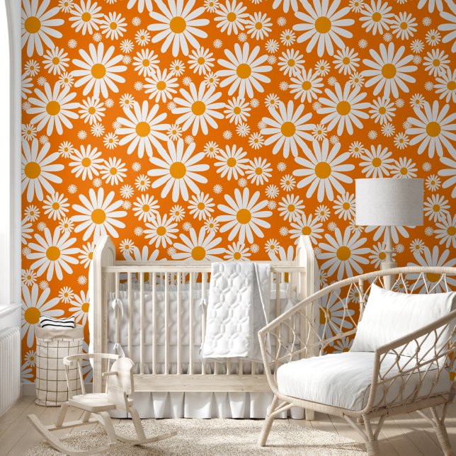 70er Retro-Blume Tapete (Kinder)