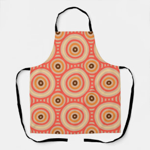 70er Retro Circular Geometric Pattern. Schürze