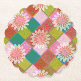 70er Retro daisy Green Untersetzer