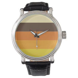 70er Retro-Farbmuster gestrichen Armbanduhr
