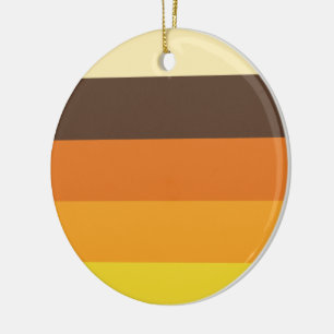 70er Retro-Farbmuster gestrichen Keramik Ornament