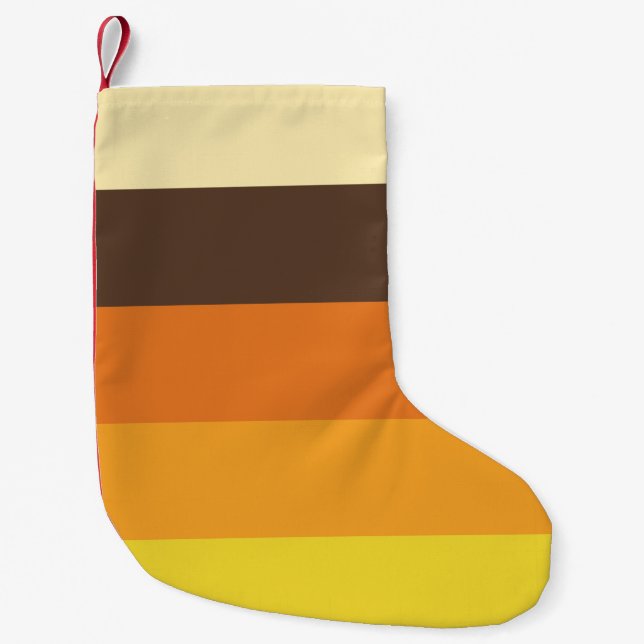 70er Retro-Farbmuster gestrichen Kleiner Weihnachtsstrumpf (Vorderseite)