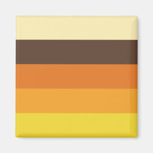 70er Retro-Farbmuster gestrichen Magnet