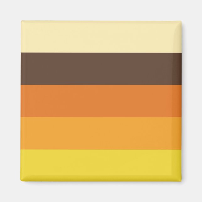 70er Retro-Farbmuster gestrichen Magnet (Vorne)