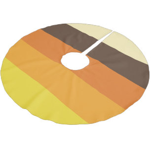 70er Retro-Farbmuster gestrichen Polyester Weihnachtsbaumdecke