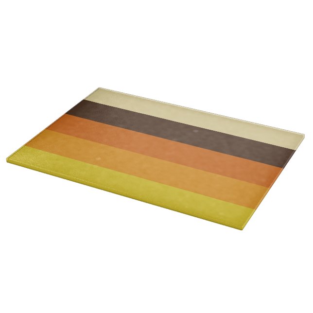 70er Retro-Farbmuster gestrichen Schneidebrett (Ecke)