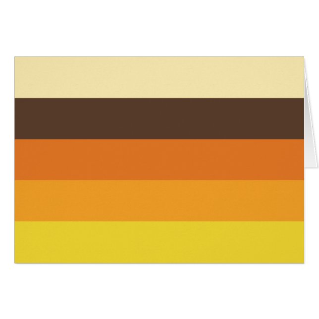 70er Retro Farbmuster-Grußkarte (Vorderseite (Horizontal))