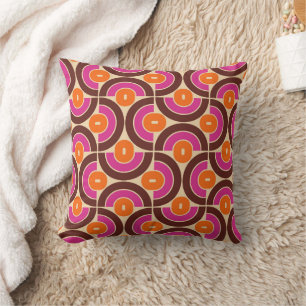 70er Retro Geometric Design Kissen